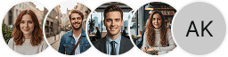 Imagini de profil ale mai multor investitori în secțiunea de recenzii trading Averilaj